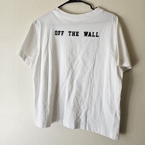 Never Worn 2017 Womens XL Vans White Off The Wall Short Sleeve Pocket Tee